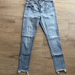 AG Adriano Goldschmied Light Gray Skinny Jeans